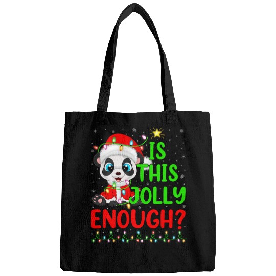 Panda Pet Funny xmass Tree Is This Jolly Enough Panda Christmas Bags