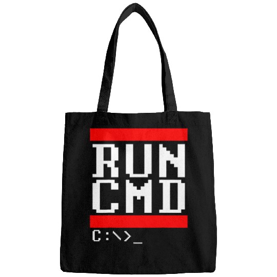 Funny Nerdy Run CMD DOS Command Prompt Computer Programmer Bags
