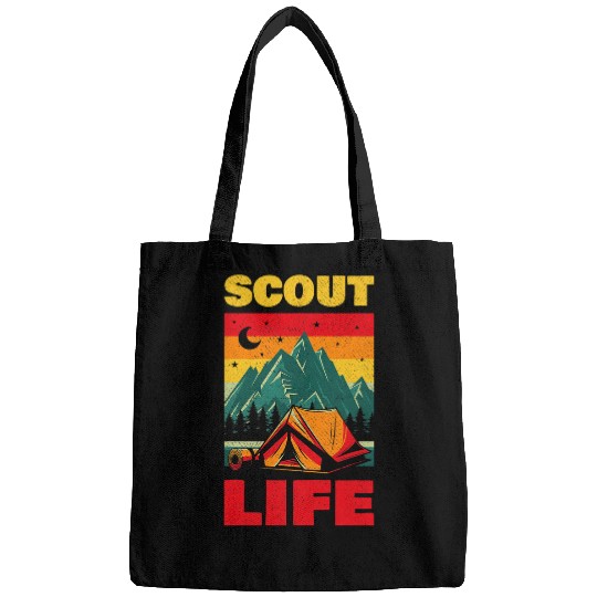 Scout Job Life Scouting Lovers Hiking Happy Camper Camp Tent 8 Bags
