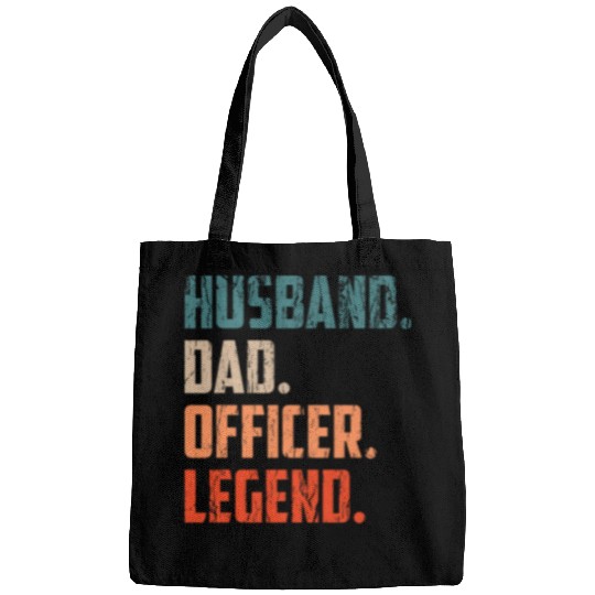 Husband Dad Officer Legend Law Enforcement Fathers Day 1 Bags