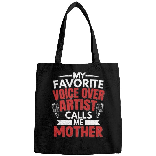 Womens Voice Over Artist Calls Me Mother Funny Voice Actor Graphic Bags