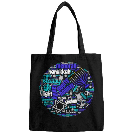 Hanukkah Menorah Jewish Chrismukkah Chanukah Bags