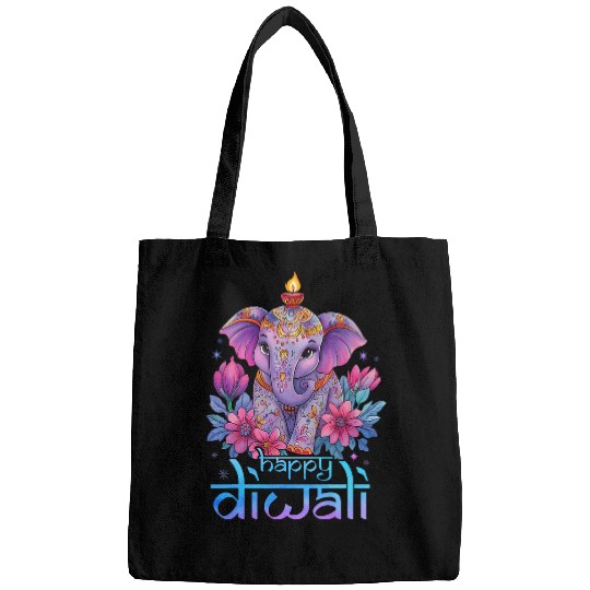 Elephant Pet Happy Diwali Festival of Lights Diya Elephant Bags