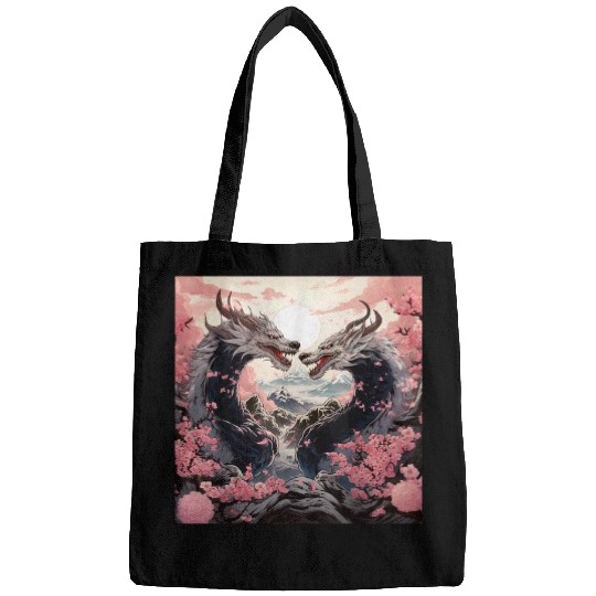 Dragon Pet Kings Longwang Cherry Blossoms Indie Style Kaiju Bags