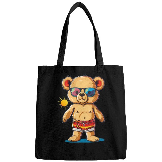 Bear Pet Pool Teddy Bear with swimming Trunks and Sunglasses Bags