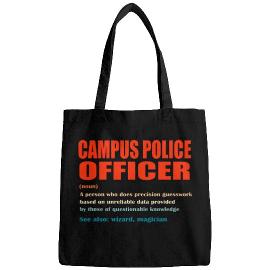 Campus Police Officer vintages Definition Wizard Magician Bags