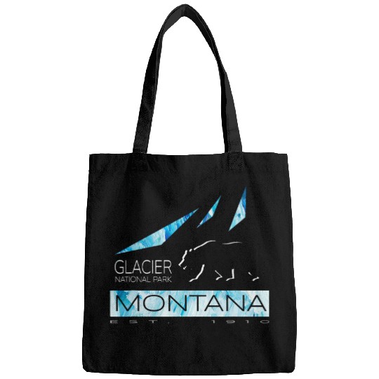 Bear Pet Glacier National Park Montana with bear and mountains Bags