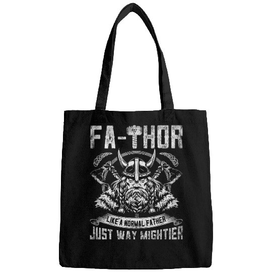 Mens FaThor Father Just Mightier Hammer Viking Fathers Day Bags