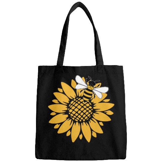 Bumblebee Sunflower Springtime Save The Bees Honeybee Bags