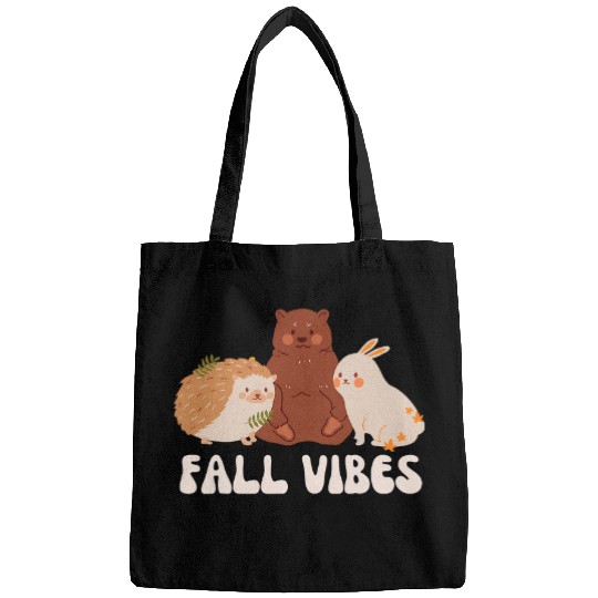Bear Pet Fall Vibes Autumn Season Hedge Hog Bear Rabbit Halloween Bags