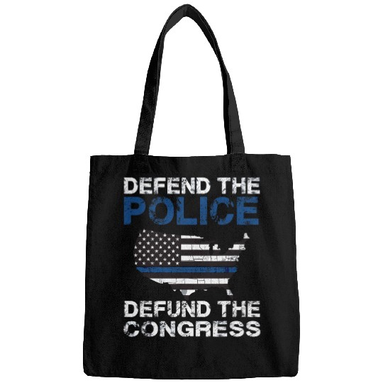 Defend the Police Defund the Congress American Flag USA 1 Bags