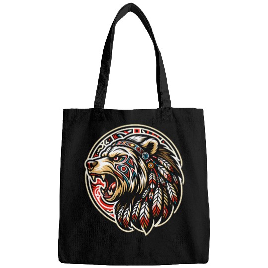 Bear Pet Pacific Northwest Native American Indian Style Grizzly Bear Bags