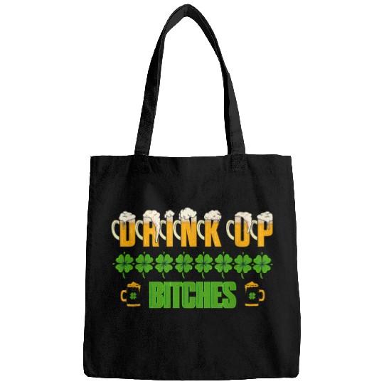 Beer Fun St Patrick s Day DrinkUp Bitches Fitted Beer Party Drinking Bags