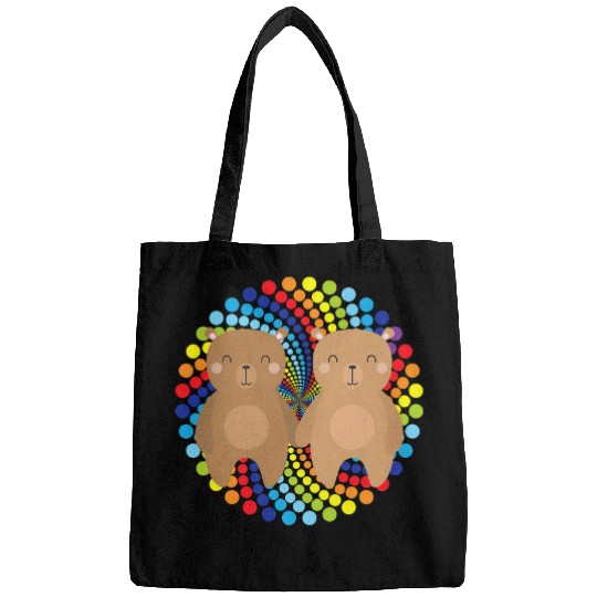 Bear Pet BEAR COUPLES GIFT Valentines Wedding Engagement Party LGBTQ 1 Bags