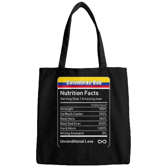 Colombian Dad Nutrition Facts Fathers Bags