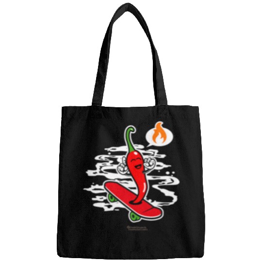 Chili Design Chilli Pepper on Skateboard Chilli Bags