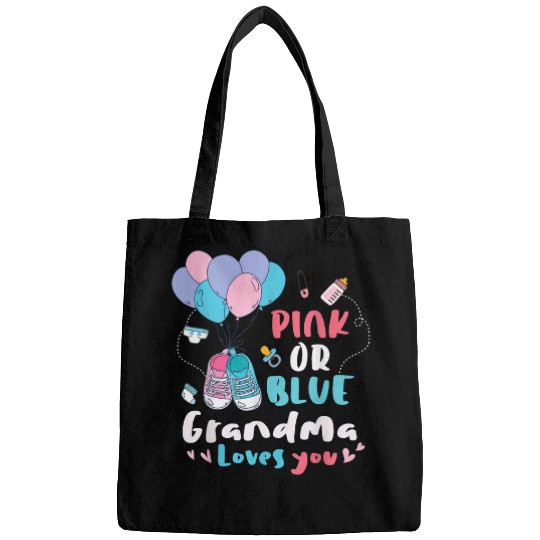 Giraffe Pet Pink Or Blue Grandma Loves You Giraffe Baby Gender Reveal Bags