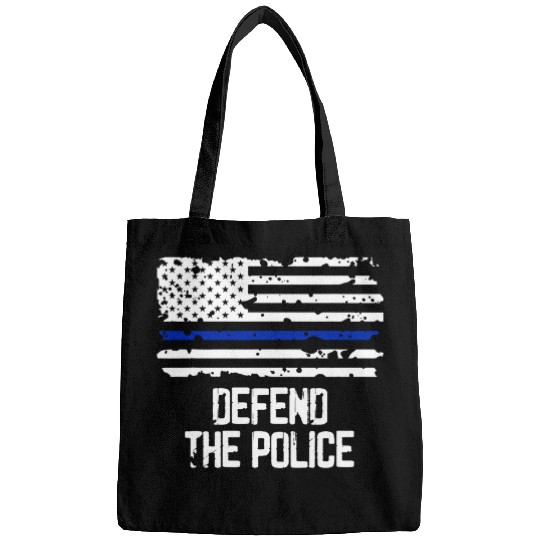 Defend The Police American Flag Thin Blue Line Patriotic Bags