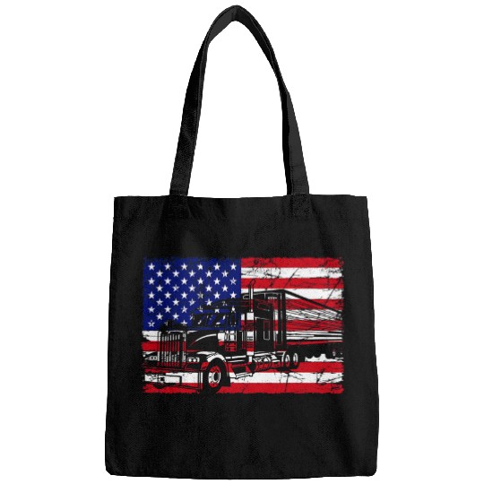 Mens Trucker American Flag Trucks Truck Driver Truckers America 1 Bags