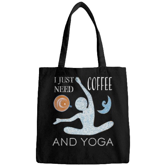 Coffee Fun Yoga and Coffee Zen Buddha Meditation Mindfulness Funny Bags