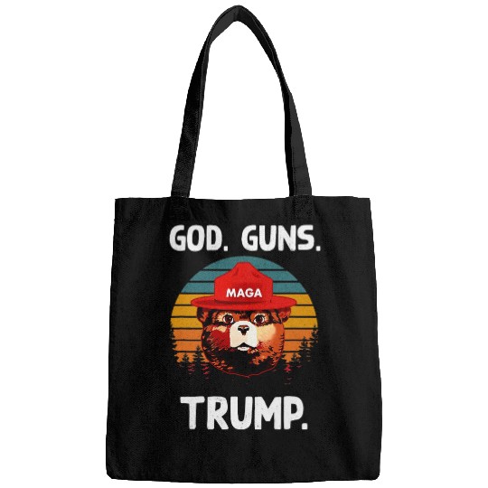 Bear Pet God Guns Trump MAGA Bear 45 Republican Reelection Bags