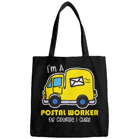 Proud Humor Postal Worker Mail Carrier Cuss Bags