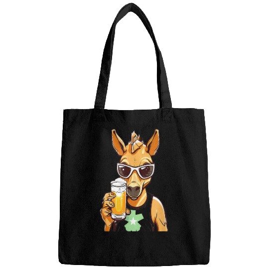 Beer Fun Horse Drinking Beer Wearing Sunglasses Equestrian Horses Bags