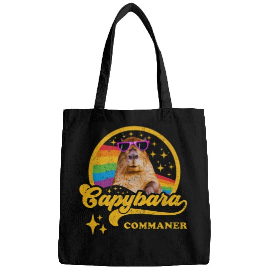 capybaras Commander Sunglasses Rodent Graphic Photo Bags