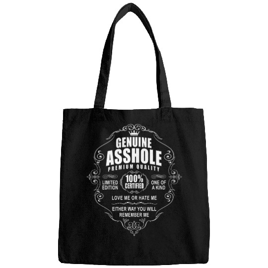 Certified Genuine Asshole 100 Percent Premium Quality Gift Bags
