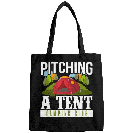 Camping Camper Pitching A Tent Bags