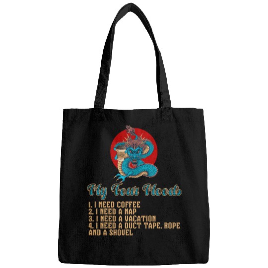 Coffee Fun My Four Mood Coffee Nap Vacation Dragon Senpai Manga Anime Bags