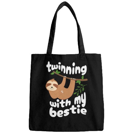 Sloth Pet Cute Twinning Sloth Bestie Spirit Week Twin Day bests Friend Bags
