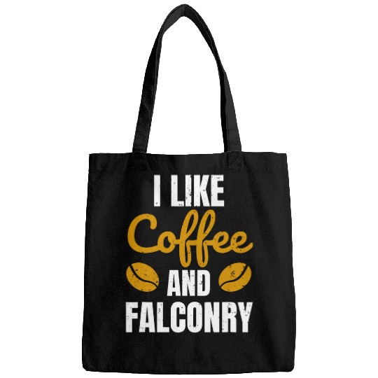 Coffee Fun I Like Coffee And Falconry Falconer Bags