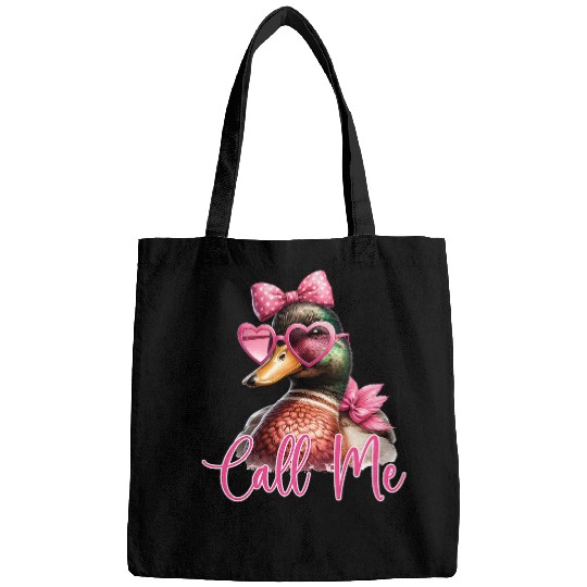 Call Me Mallard Duck Hunter Hunting Season Cute Duck Hunting Bags