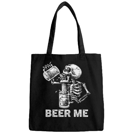 Beer Fun Beer Me Skeletons Scary Spooky Drinking Men Party Bags