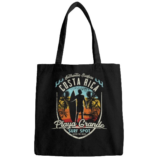 Costa Rica Surfing vintages 80s Palm Trees Surf Playa Grande Bags