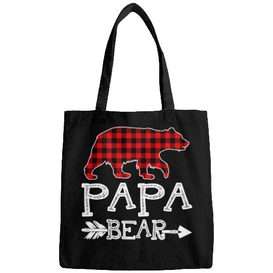 Bear Pet Papa Bear Christmas Pajama Red Plaid Buffalo Family 2 Bags