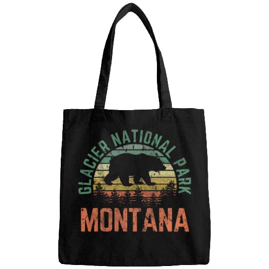 Bear Pet Glacier National Park Montana Bear Nature Outdoors Vintage Bags