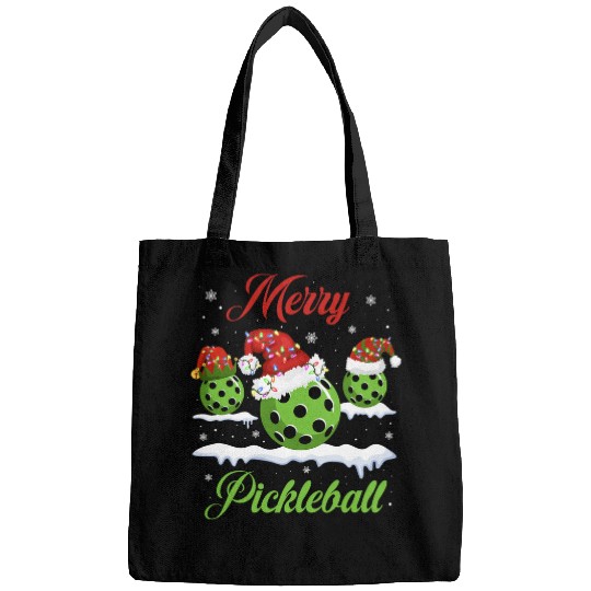 Christmas Pickleball Santa Hat Pickleball Player Winter Dink 1 Bags