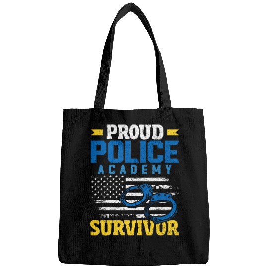 Police Job Proud Police Academy Survivor Funny Graduation 1 Bags