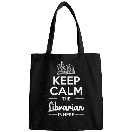 Librarian Job Keep Calm The Librarian Is Here Library Bags
