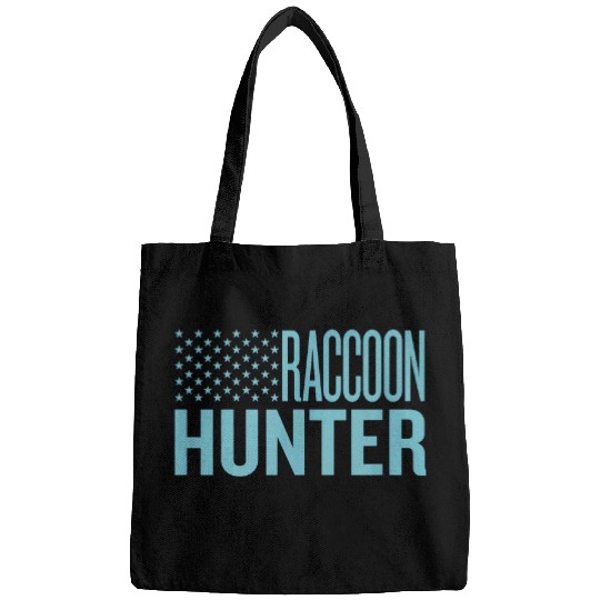 Raccoon Pet Hunter USA bests Hunting Dad Patriotic American Flag Bags