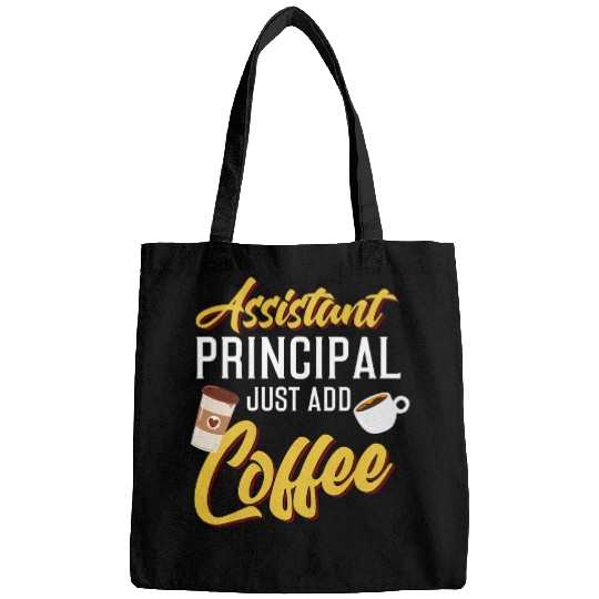 Coffee Fun assistant principal just add coffee school admin Bags