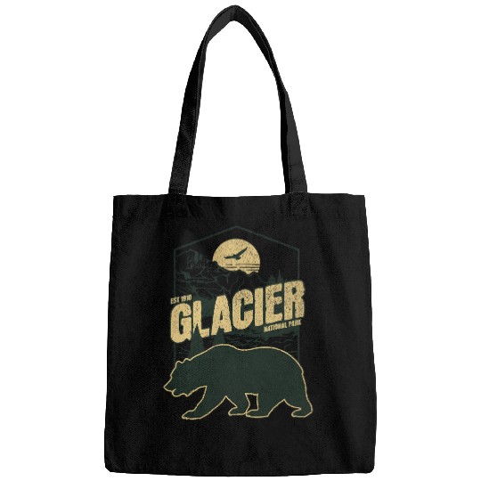 Bear Pet Glacier National Park Est 1910 Bear Silhouette Wilderness Bags