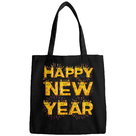 Giraffe Pet NYE Party Giraffe Print Happy New Year Eve Confetti Bags