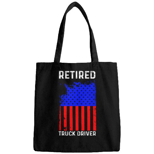 Retired Truck Driver US Flag Trucker Retirement Bags