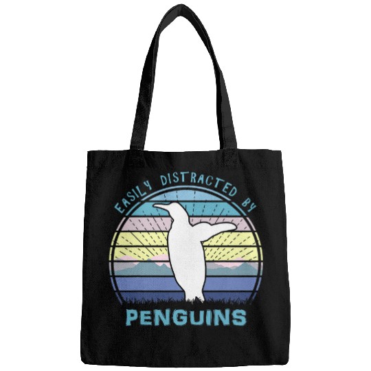 Penguin Pet Easily Distracted By Penguins Cool Sunset Nature Bags