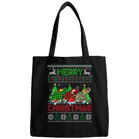 Elephant Pet Green Red Plaid Leopard Merry Christmas Bags