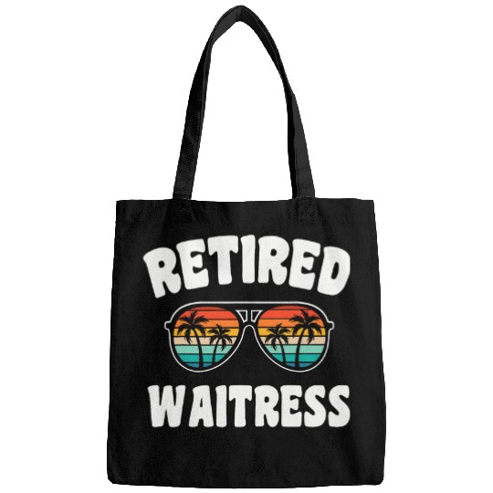 Retired Waitress Funny Retirement Congratulations Bags