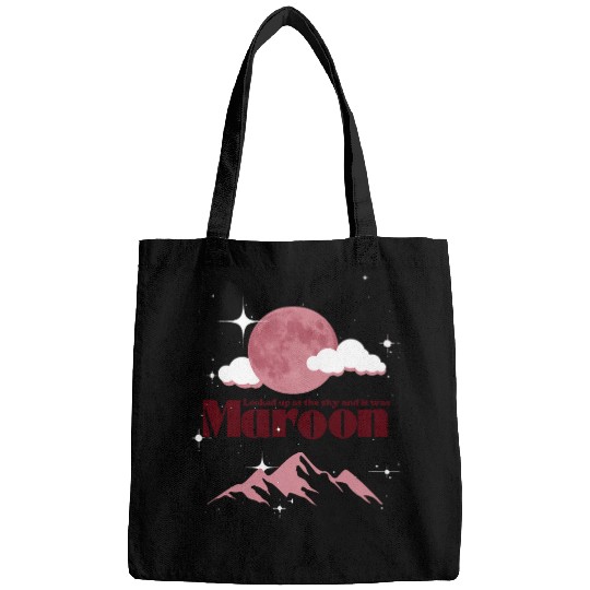 Wines Fun Maroon Moon Midnight Starry Sky Wines Space Lyrics Bags